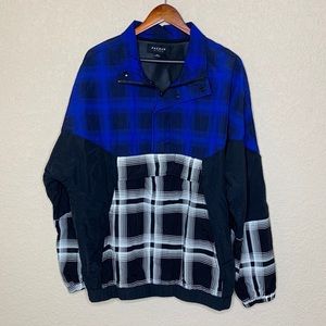 PacSun Windbreaker mens plaid pullover